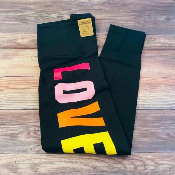 VS PINK High Waist Full Length Cotton Leggings Medium - Picture 4 of 9